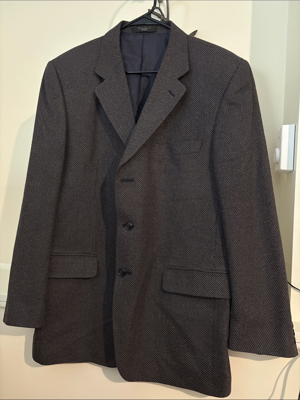 Men's Textured Dark Brown Sport Coat - Classic Two-Button Blazer